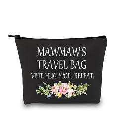 GJTIM Mawmaw Kosmetiktasche für Oma, lustige Reise-Make-up-Tasche, Kulturbeutel, Geschenk für Mawmaw, Mawmaw's Travel Schwarz, Modern von GJTIM