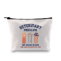 GJTIM Veterinarian Gift Vet Tech Appreciation Gift Veterinary Medicine Graduation Gift Veterinary Medicine Makeup Bag Vet Tech Kit, Tierarztbeutel, Segeltuch-Kosmetiktasche mit Reißverschluss von GJTIM