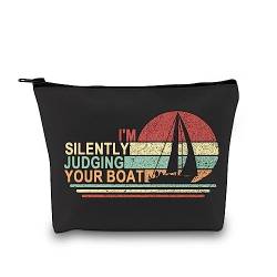 Geschenk für Bootsliebhaber, Sommer, Bootsfahrt, Geschenk, Kreuzfahrt, Geschenk, Familie, See, Urlaub, Geschenk, I'm Silently Judging Your Boat Make-up-Tasche, Beurteilen Sie Ihre Bootstasche, von GJTIM