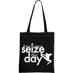 Kosmetiktasche, inspiriert von TV-Show, "Now is The Time to Seize The Day", Musiktheater, Geschenk, Seize The Day ToteBlack, Modern von GJTIM