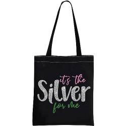 Sorority Inspired Gift Silver Akaversary Gift 25 Years of Sisterhood Gift It's The Silver For Me Silver Star Paraphernalia Makeup Bag Gift for Silver Soror, Silver For Me Tragetasche, von GJTIM