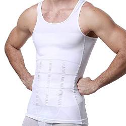 GKVK Schlankheits Body Shaper für Herren, Hemd, Bauchmuskeln, schlank, weiß, M von GKVK