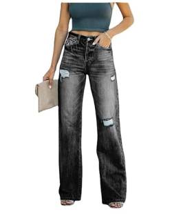 GKZA Damen Hosen Jeans Y2K Hosen Boyfriend Jeans Damen Jeans Damen Stretch Jeans Hose Damen Damen Hosen Jeans Y2K Pants Damen Jeans Stretch Kleidung Teenager Mädchen Schlaghose Kleidung Teenager von GKZA