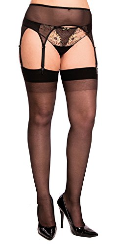 GLAMORY Damen Glamory Garter Bælte Strumpfhalter, Schwarz (Schwarz), L EU von GLAMORY