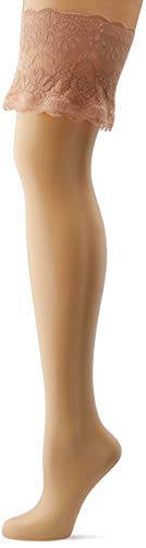 Glamory Damen Anti Chafing Oberschenkelbänder Stulpen, 100 DEN, Braun (Braun Make Up), X-Large (Herstellergröße: XL-(48-50)) von GLAMORY