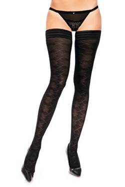 Glamory Damen Dune 50 Halterlose Strümpfe, 50 DEN, Schwarz (Schwarz Schwarz), X-Large (Herstellergröße: XL-(48-50)) von GLAMORY