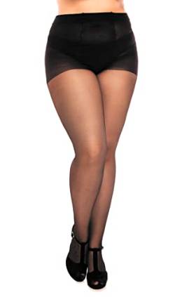 Glamory Damen Supersize Strumpfhose, 20 DEN, Schwarz (Schwarz Schwarz), 5XL-7XL-64-74 von GLAMORY