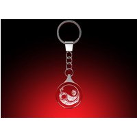 GLASFOTO.COM Schlüsselanhänger mit Gravur Yin-Yang - Ornament - Schlüsselanhänger rund von GLASFOTO.COM
