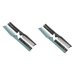 GLEAVI 4 Stück Doppelzähne Faltkamm Tragbare Haarbürste Reisehaarbürste Haarbürsten Für Frisur Haarbürste Faltkamm Für Schnurrbartkamm Doppelverwendung Kamm Faltbürste von GLEAVI