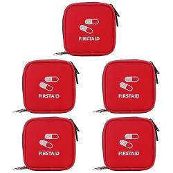 GLEAVI 5St Erste-Hilfe-Kasten tragbarer Medizinkoffer tragbarer Notfall Notfallkoffer Aufbewahrungsbeutel Tasche aus Oxford-Stoff Outdoor-Reisetasche Camping Medizintasche Erste-Hilfe-Set von GLEAVI