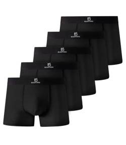 GLESTORE Boxershorts Herren Unterhosen Männer 5er Pack Modal Unterwäsche Hipster Sport Underpants 5schwarz L von GLESTORE