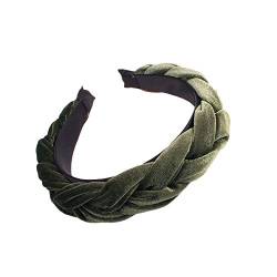 GLITZFAS 1/4 Stücke vintage Haarreifen, Yoga Headband Hairband Damen Stoff Haarreif Haarschmuck Haarreif Vintage Stirnband (Grün) von GLITZFAS