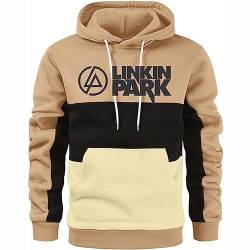 GLLUSA Herren Sweatshirt Mit Kapuze Für Linkin Park Druck Fleece Warmer Pullover Hoodie Mode Leichter Pullover Farbe Block Sport Pullover Tops Unisex-Erwachsene-1||3XL von GLLUSA