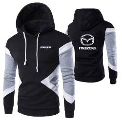 GLLUSA Männer Drucken Hoodies Für Mazda Collision Color Sportswear Langarm-Sweatshirt Kapuzenjacken Trainingsmäntel Pullover Tops Hoody Bequeme Oberbekleidung-Black||L von GLLUSA