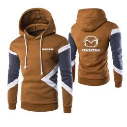 GLLUSA Männer Drucken Hoodies Für Mazda Collision Color Sportswear Langarm-Sweatshirt Kapuzenjacken Trainingsmäntel Pullover Tops Hoody Bequeme Oberbekleidung-Brown||XXL von GLLUSA