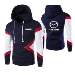 GLLUSA Männer Drucken Hoodies Für Mazda Collision Color Sportswear Langarm-Sweatshirt Kapuzenjacken Trainingsmäntel Pullover Tops Hoody Bequeme Oberbekleidung-Dark Blue||3XL von GLLUSA