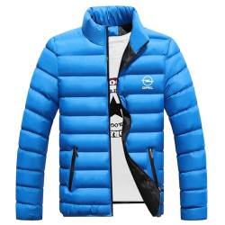 Herren Daunenjacke Für Opel Print Kurze Isolierte Leichtgewicht Puffer-Jacke Outdoor Winter Warm Gefütterte Manteloberteile Winddicht Zip Up Wandern Parka Oberbekleidung Mit Taschen-Dark Blue||S von GLLUSA