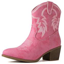 GLOBALWIN Damen The Western Cowboy Cowgirl Stiefel, 22yy10 Pink, 38 EU von GLOBALWIN