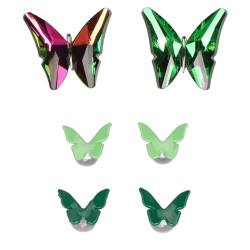 GLOGLOW 6-teiliges Süßes Schuhclip-Set, DIY Dekorative Schuhschnallen mit Bezaubernden Formen, Stilvolles Schuhschnallen-Zubehör für Sportschuhe (Schillerndes Grün und Grün) von GLOGLOW