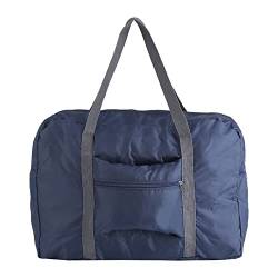 GLOGLOW Faltbare Reisetasche, Wasserdichter Reisegepäck-Organizer mit Viel Platz für Kleidung, Kosmetik und Trolley (Blue) von GLOGLOW