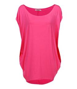 GLOSTORY Damen-T-Shirt, schulterfrei, Fledermausärmel, Oversize, Sommer-T-Shirt, Bluse - Violett - X-Groß von GLOSTORY