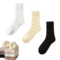 GLSAYZU Kuschelige Unisex-Winter-Thermosocken aus Samt, Winter Thermal Socks, Thick Thermal Socks for Women Winter Warm Socks (3Pair-C,One Size) von GLSAYZU