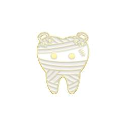 Brosche Brosche Zahnarzt Gesundheit Zahn Revers Rucksack Zubehör Krankenschwester Geschenk Schmuck Damen-Brosche (Color : 03) von GLigeT