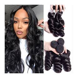 Haarbündel Indien Jungfrau Lose Wellenhaar 1/3pcs Bündel unverarbeitete jungfräuliche Indien Remy Lose Deep Wave Human Hair Webbündel natürliche schwarze Haarextensionen Haarverlängerungen (Size : Re von GLigeT