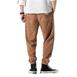 Cord Haremshose Herrenhose Jogger Freizeithose Herren Jogginghose Hip Hop Streetwear Khaki XL von GMFOSEOZ