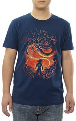 Dragon Son Goku Ball Vegeta Saiyan Meister Feuerdrache Saiyajin Japanisch Anime Manga 100% Baumwolle T-Shirt für Herren (Männer) und Damen（Marineblau,L von GMYG