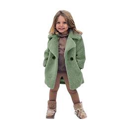 Mantel Winter verdicken Kleinkind Oberbekleidung Fleece Kinder winddicht warm Baby Jacke Mädchen Mädchen Mantel & Jacke Kinder Warnwesten (Green, 2-3 Years) von GNGR