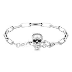 GNOCE Armband Totenkopf Element Kette Armband 925 Sterling Silber Schmuck Geschenk für Frauen Tochter Fit Alle Charms Anhänger (21) von GNOCE