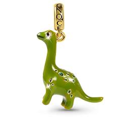 GNOCE Brachiosaurus Charms Anhänger Sterling Silber Grün Dinosaurier Tiere Charms Bead Fit Armband/Halskette für Frauen Mädchen Tochter von GNOCE