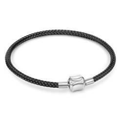 GNOCE Charm Perle Rotes Basic Armband mit 2 Stück Stopper Charm-Armband für Teenager-Mädchen Frauen Schmuck Valentinstag Muttertagsgeschenk (18, Schwarz) von GNOCE