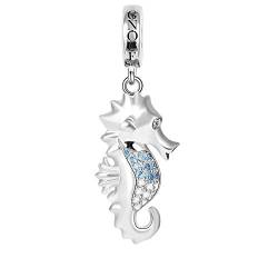GNOCE Seepferdchen Charms Anhänger Sterling Silber Meereslebewesen Charms Perlen Passt für Alle Armband/Halskette Bestes Charms Geschenk für Frauen Mädchen von GNOCE