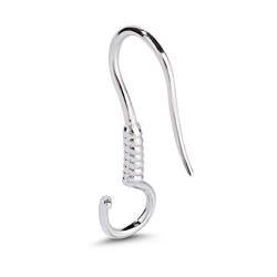 Gnoce 925 Sterling Silber 1Pcs Angelhaken Ohrring Dangle Ohrring SilberTropfen Ohrringe Mode Ohrringe Schmuck Geschenk für Frauen (ohne Anhänger) von GNOCE