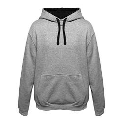 GO HEAVY Kapuzenpullover Basic Hoodie für Herren und Damen (Grau, L) von GO HEAVY