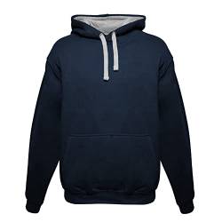 GO HEAVY Kapuzenpullover Basic Hoodie für Herren und Damen (Navy, XL) von GO HEAVY