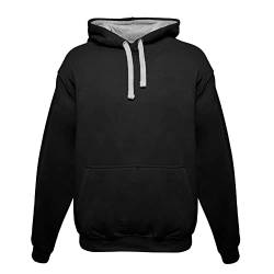 GO HEAVY Kapuzenpullover Basic Hoodie für Herren und Damen (Schwarz, 3XL) von GO HEAVY