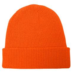 GO HEAVY Long Beanie Unisex Wintermütze Strickmütze Neon Orange von GO HEAVY