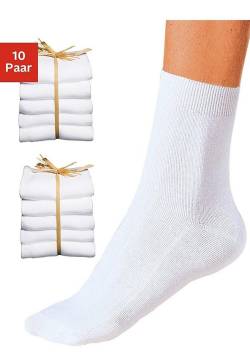 Große Größen: Basicsocken, weiß, Gr.35 von GO IN