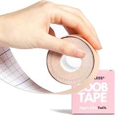 GOBRALESS Boob Tape Klebe BH Push Up für Rückenfrei & Trägerlose Abendkleider, Ballkleid oder Hochzeitskleid - Große Brust Tape - Unsichtbarer BH Fashion Tape, Boobietape - Vanilla, 5 Meter von GOBRALESS