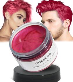 GOCBOBO Temporäres Haarfarbe Wachs Waschbare Rot Haarwachs Männer Frauen DIY Farbwachs für Party Cosplay Halloween 4,23 Unzen von GOCBOBO