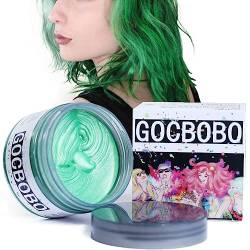 Temporäre Haarfarbe Wachs Grün Unisex Natürlich Haarfarbe Auswaschbar Modellierwachs für Party Cosplay Halloween (4,23 Unzen) von GOCBOBO