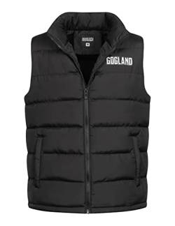 GOGLAND Tjörn Unisex Steppweste mit Stehkragen und Reißverschluss, Seitentaschen und Innentasche, Unisex für Damen und Herren (as3, alpha, m, regular, regular, schwarz) von GOGLAND