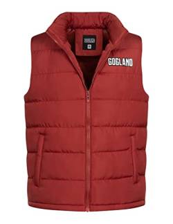 GOGLAND Tjörn Unisex Steppweste mit Stehkragen und durchgehendem Reißverschluss, Seitentaschen und Innentasche, Unisex für Damen und Herren in 8 Farben (as3, alpha, l, regular, regular, rot) von GOGLAND