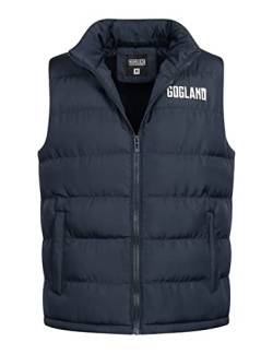 GOGLAND Tjörn Unisex Steppweste mit Stehkragen und durchgehendem Reißverschluss, Seitentaschen und Innentasche, Unisex für Damen und Herren in 8 Farben (as3, alpha, x_s, regular, regular, blau) von GOGLAND