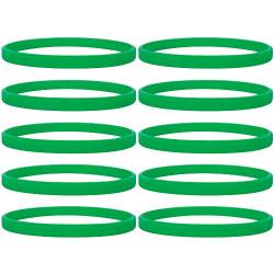 100 Stück Silikon Jelly Armbänder für Jugendliche, Gummi Armreifen, Partyzubehör- Grün von GOGO