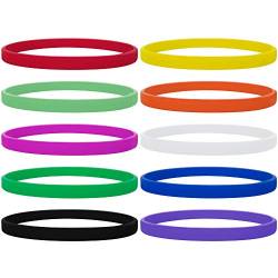 100 Stück Silikon Jelly Armbänder für Jugendliche, Gummi Armreifen, Partyzubehör- Sortiert von GOGO