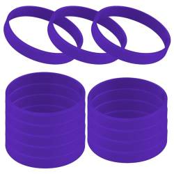 GOGO 12 Stück Silikonarmband Silikon Jelly Armbänder für Erwachsene, Gummi Armreifen, Partyzubehör- Lila von GOGO
